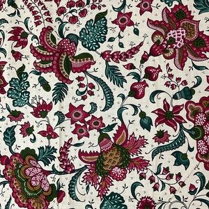 Vintage exotic floral quilting cotton fabric 114” x 55”